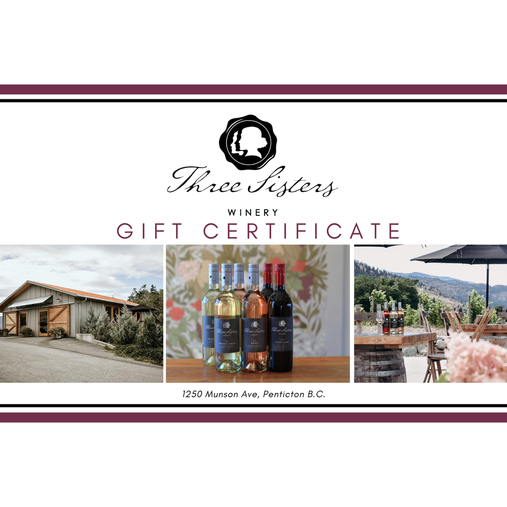 Three Sisters Winery Gift Certificate